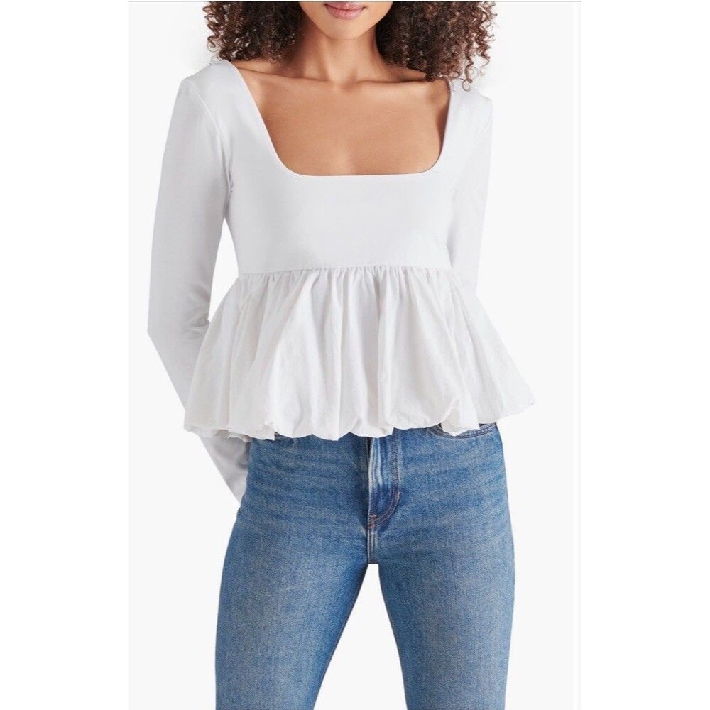 NWT Steve Madden Avielle Bubble Hem Top Size L